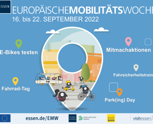 Außendarstellung Europäische Mobilitätswoche für Essen. Kommunikationsdesign Lutz Kamieth