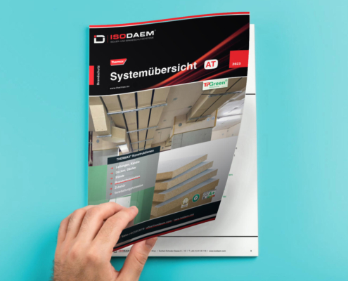 ISODAEM Österreich – THERMAX Systemübersicht Broschüren. Kommunikationsdesign Lutz Kamieth